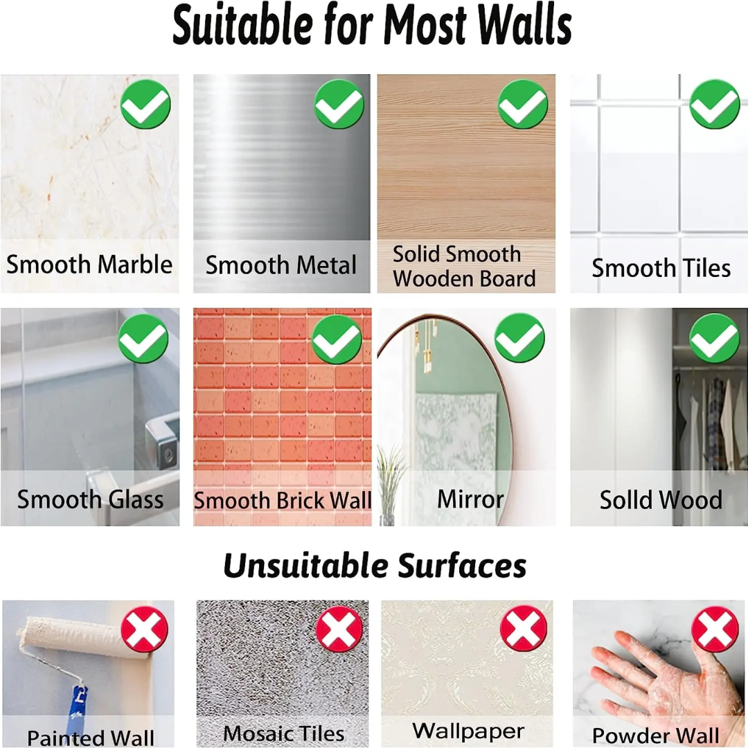 Durable Self-Adhesive Wall Hooks
