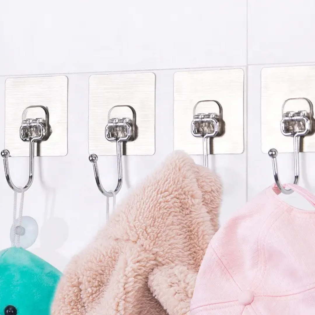 Durable Self-Adhesive Wall Hooks