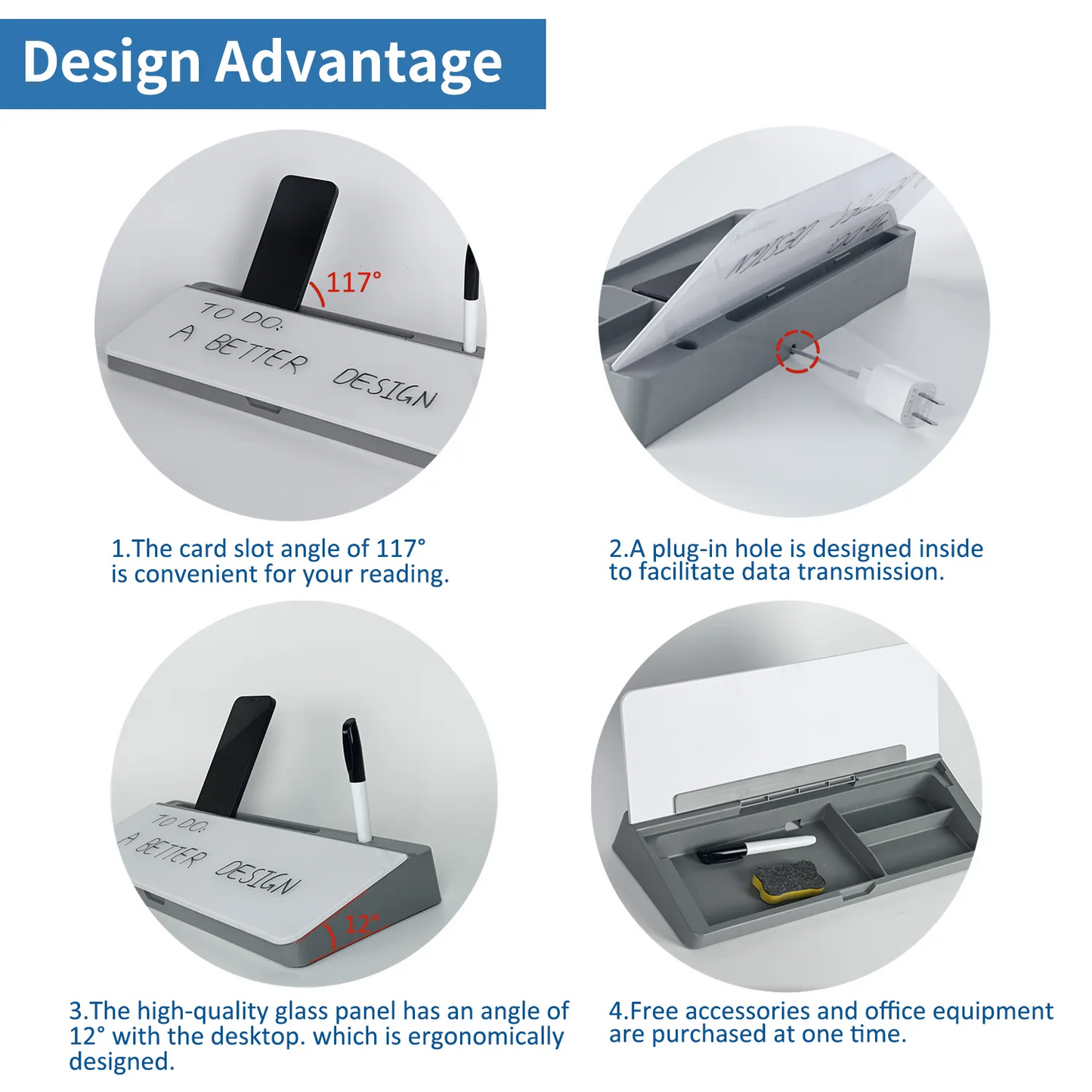 Compact Smart Desk Board Organiser
