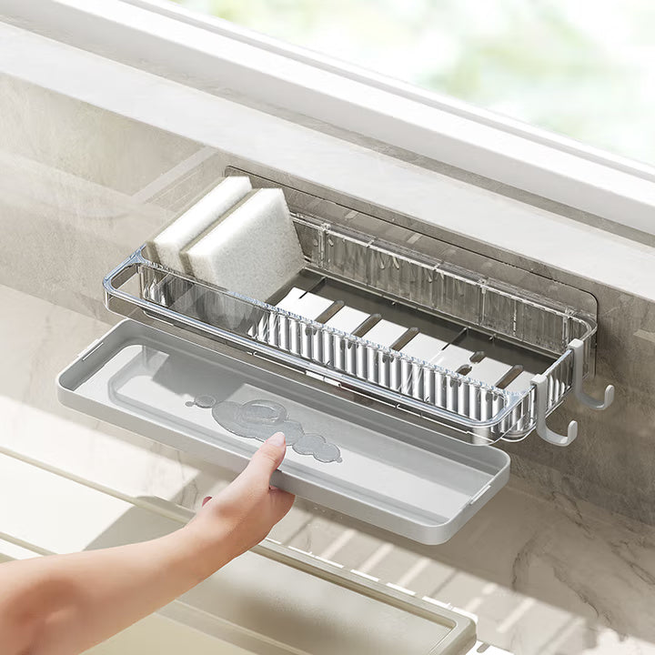 Wall Mounted Plastic Bathroom Shelf Storage Rack