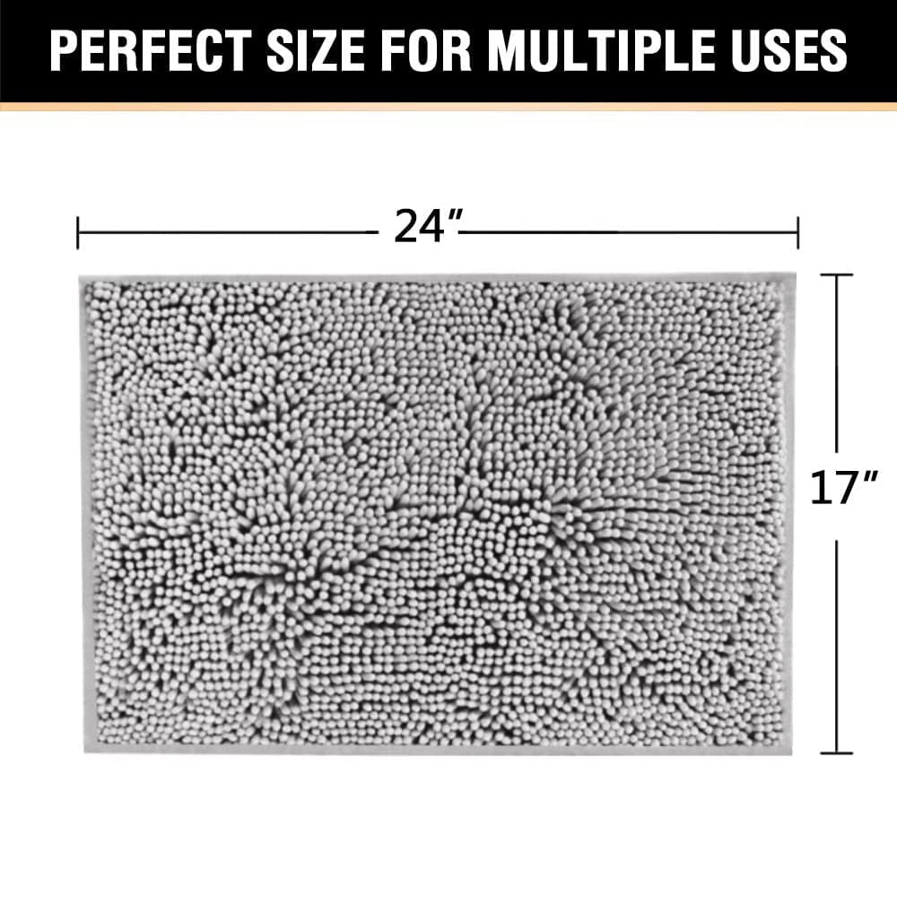 Non-Slip Chenille Microfiber Bath Mat