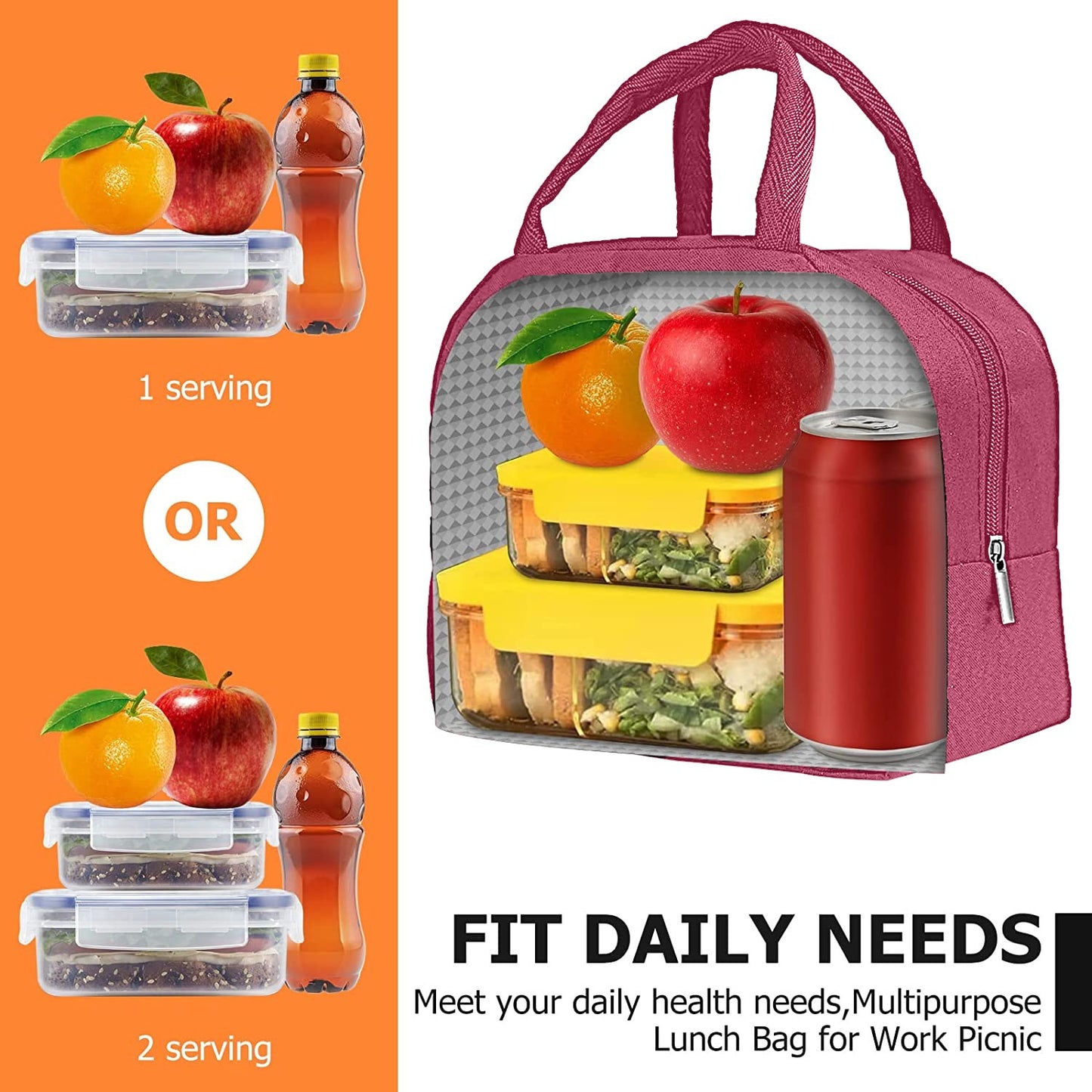 Insulated Carry Lunch Bag
