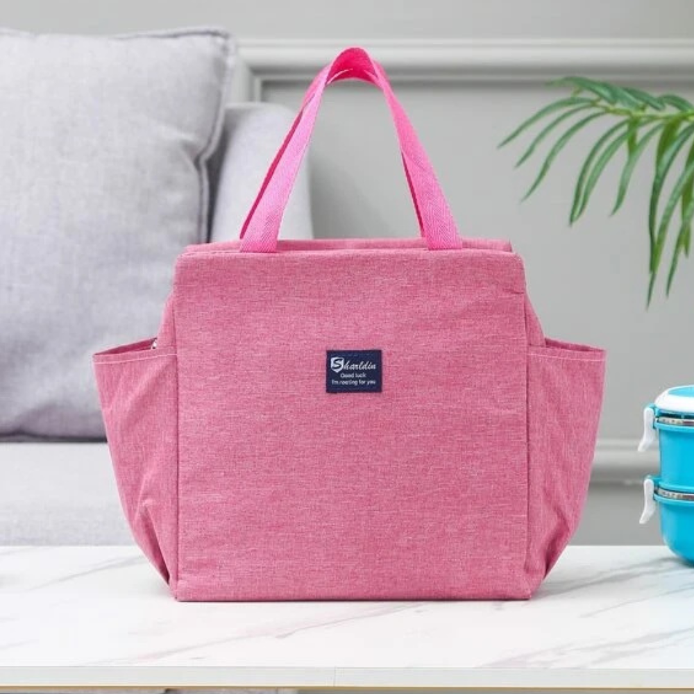 Big Insulated Lunch Bag with Water Bottle Holder