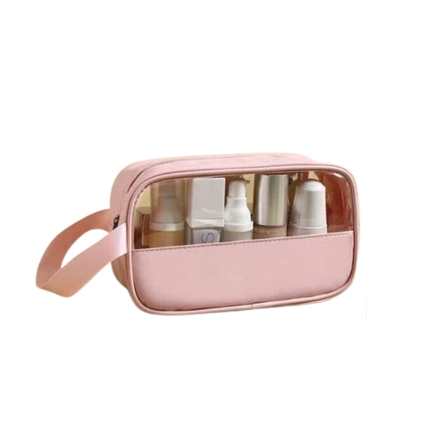 Handheld Cosmetic Bag with Zipper