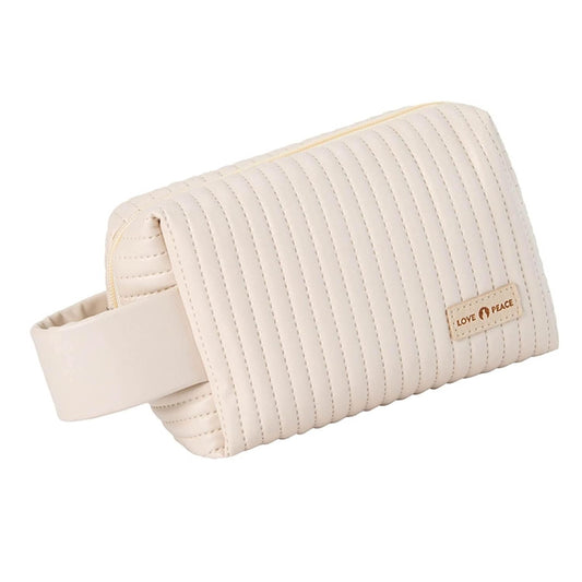 Leather Makeup Organizer - Portable Zippered Bag