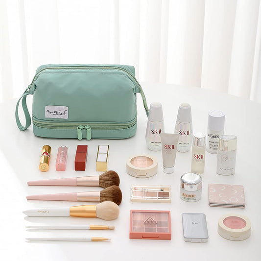 Double Layer Cosmetic Makeup Bag for Travel Organizer