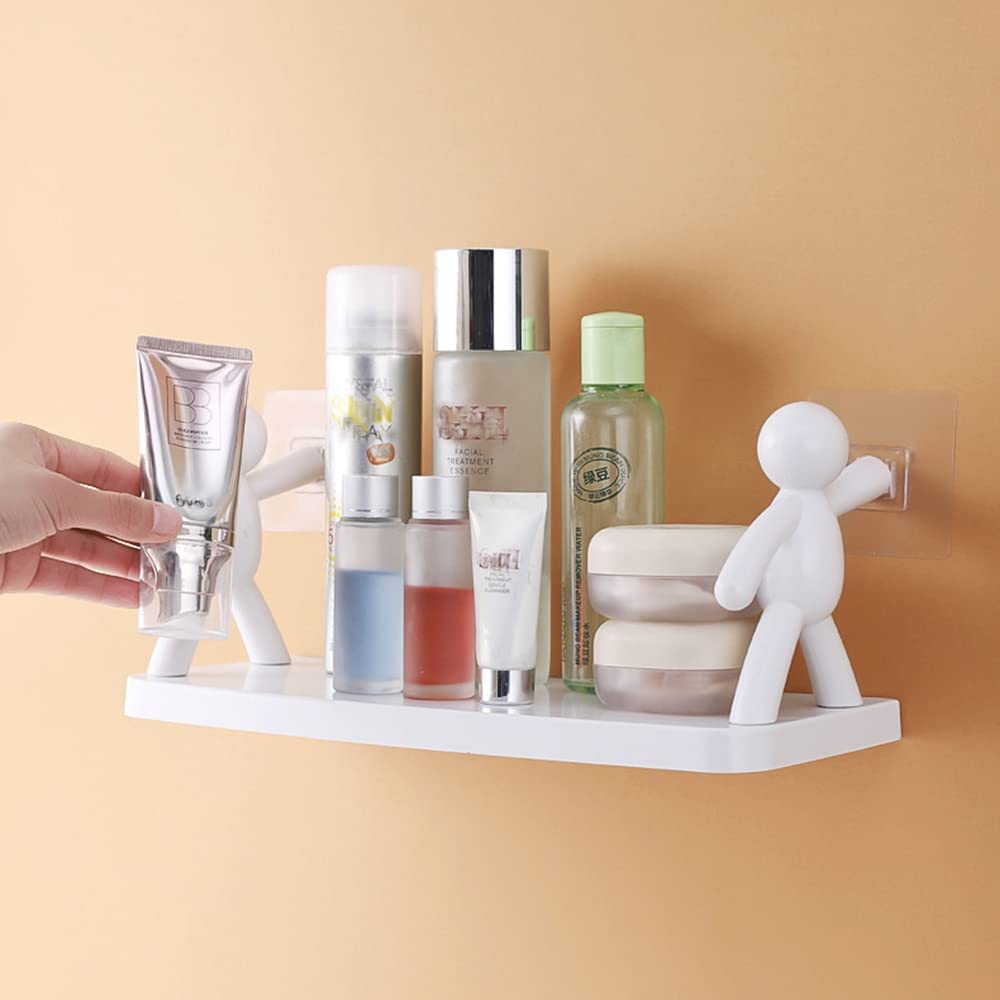 Bathroom Wall Shelf with Self Adhesive Stickers (Pack of 2)