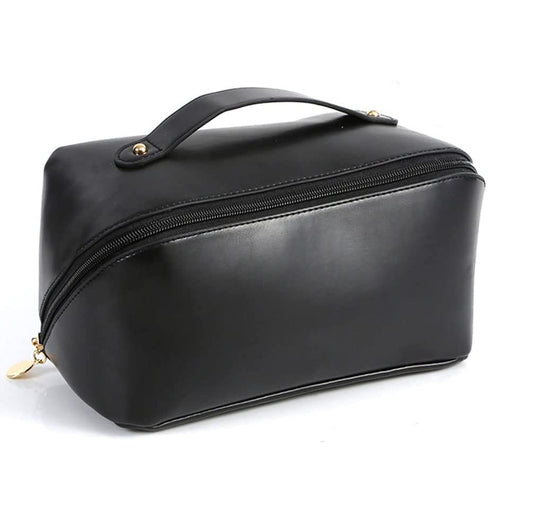 Large Capacity PU Leather Makeup & Toiletry Bag