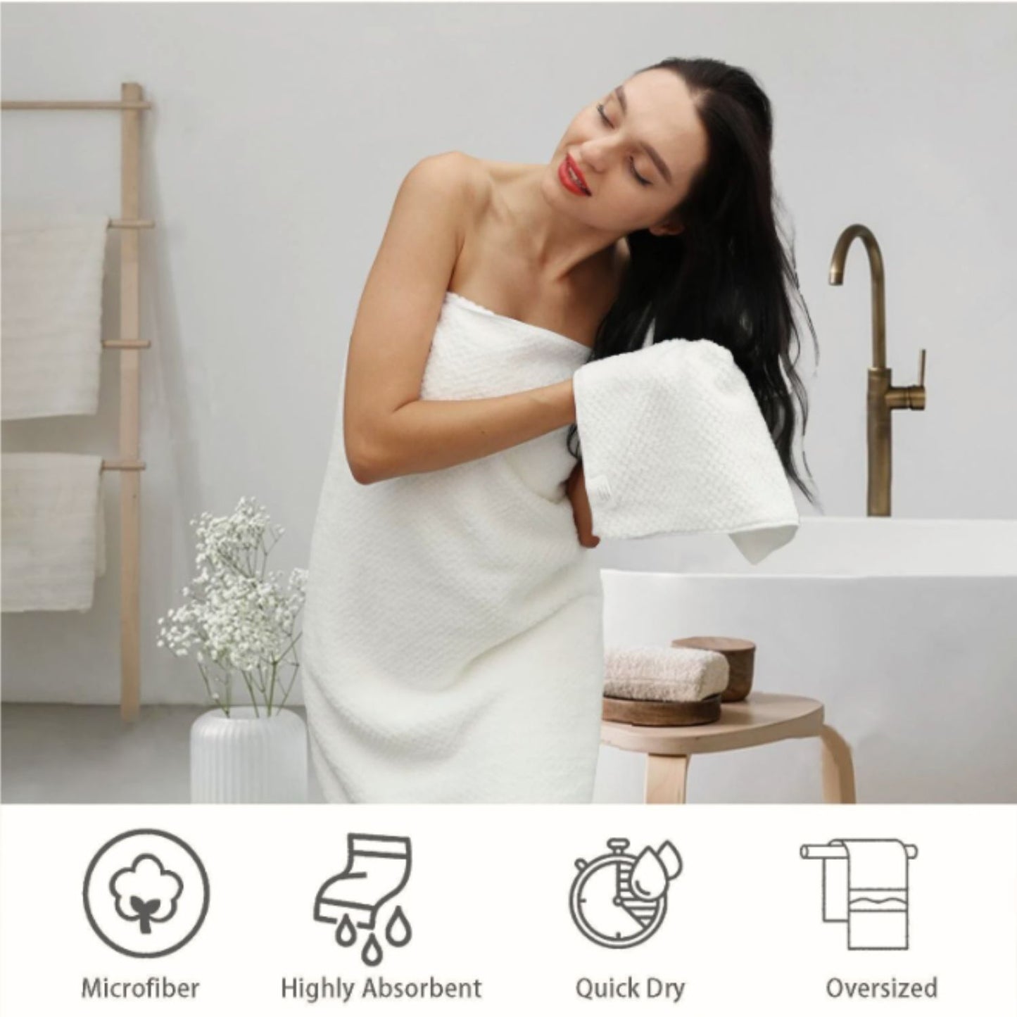 Ultra-Soft Microfiber Bath Towel For Men & Women