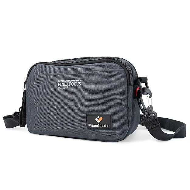 5 Pocket Sling Cross body Bag with Zip Closure