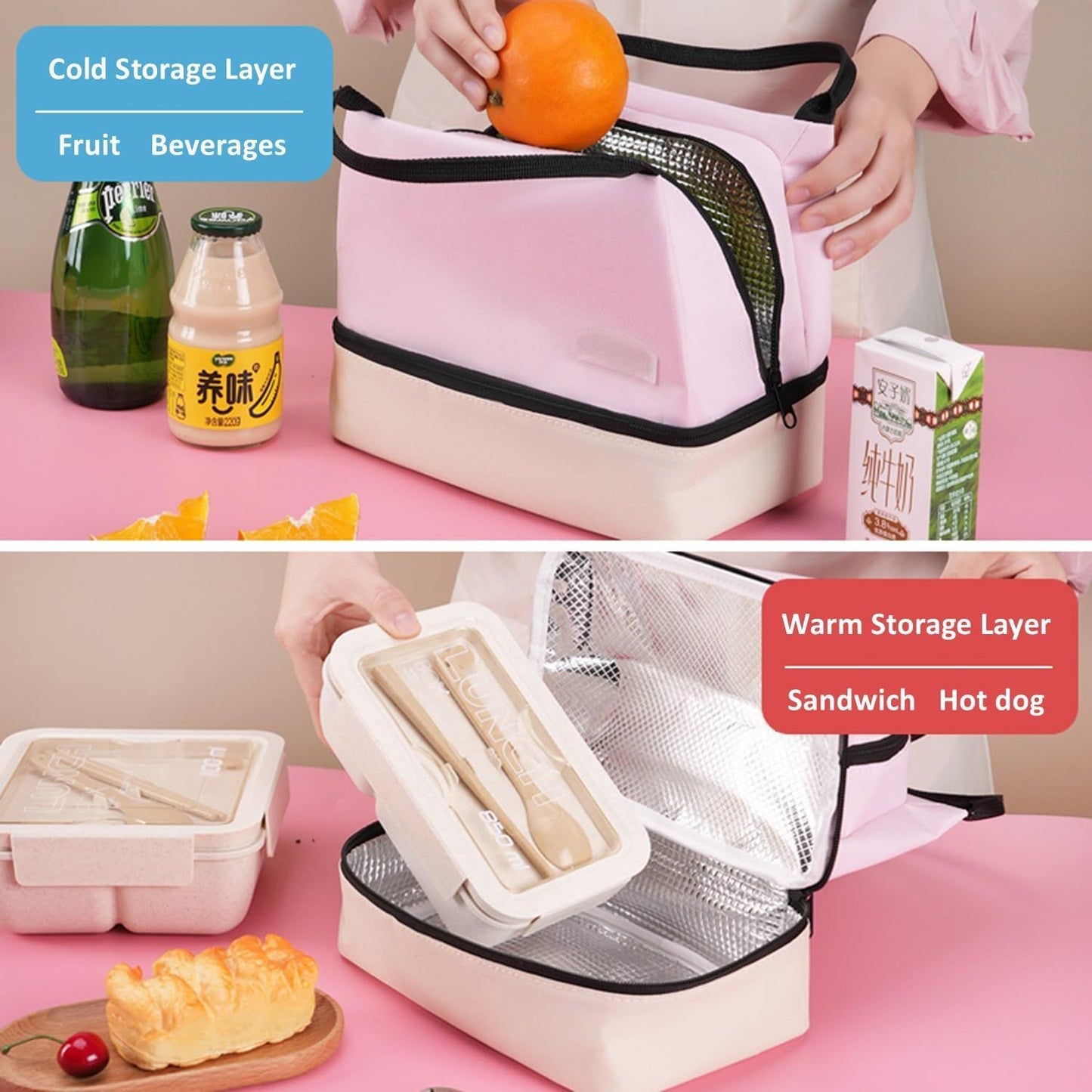Large Insulated Lunch Bag – Dual-Layer