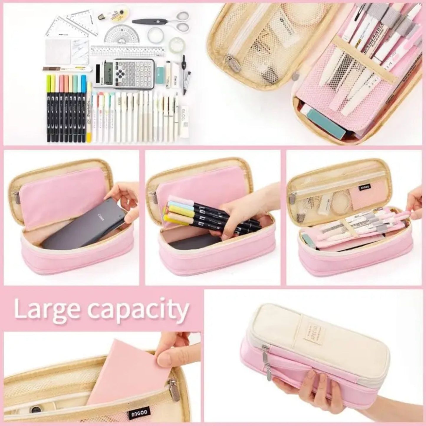 Large Capacity Polyester Pencil Poch