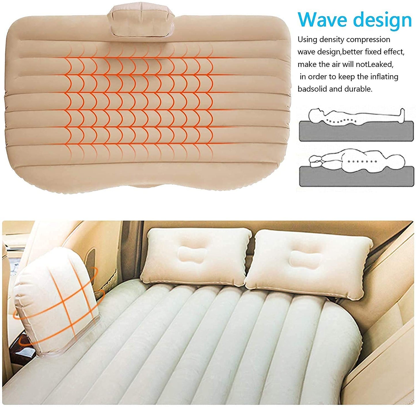 Cream Car Bed Seat