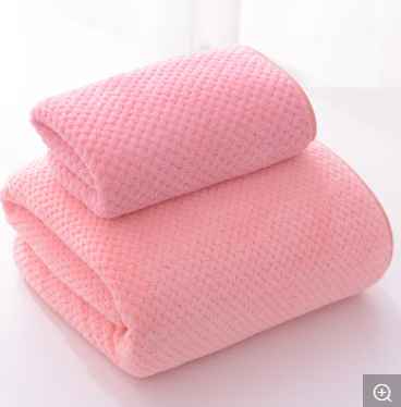 Microfiber Coral Bath and Hand Towel Set