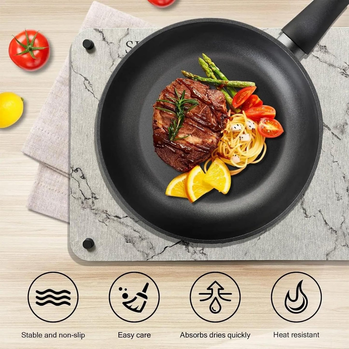 Kitchen Stone Mat – Absorbent for Efficient Dish Drying