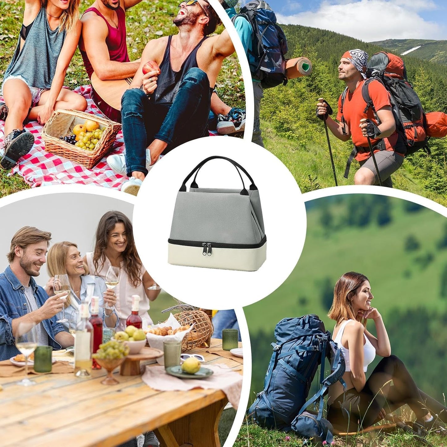 Large Insulated Lunch Bag – Dual-Layer