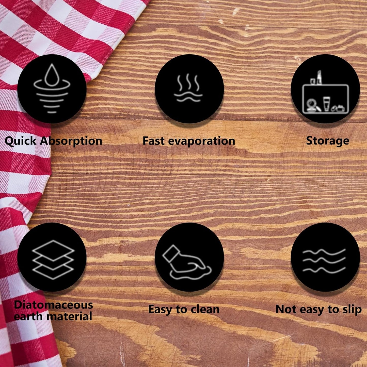 Kitchen Stone Mat – Absorbent for Efficient Dish Drying