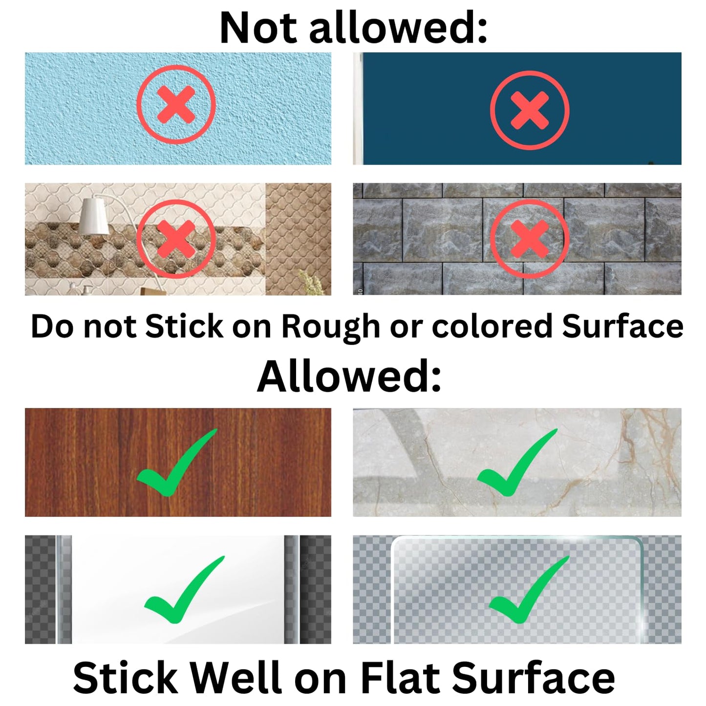 Bathroom Wall Shelf with Self Adhesive Stickers (Pack of 2)