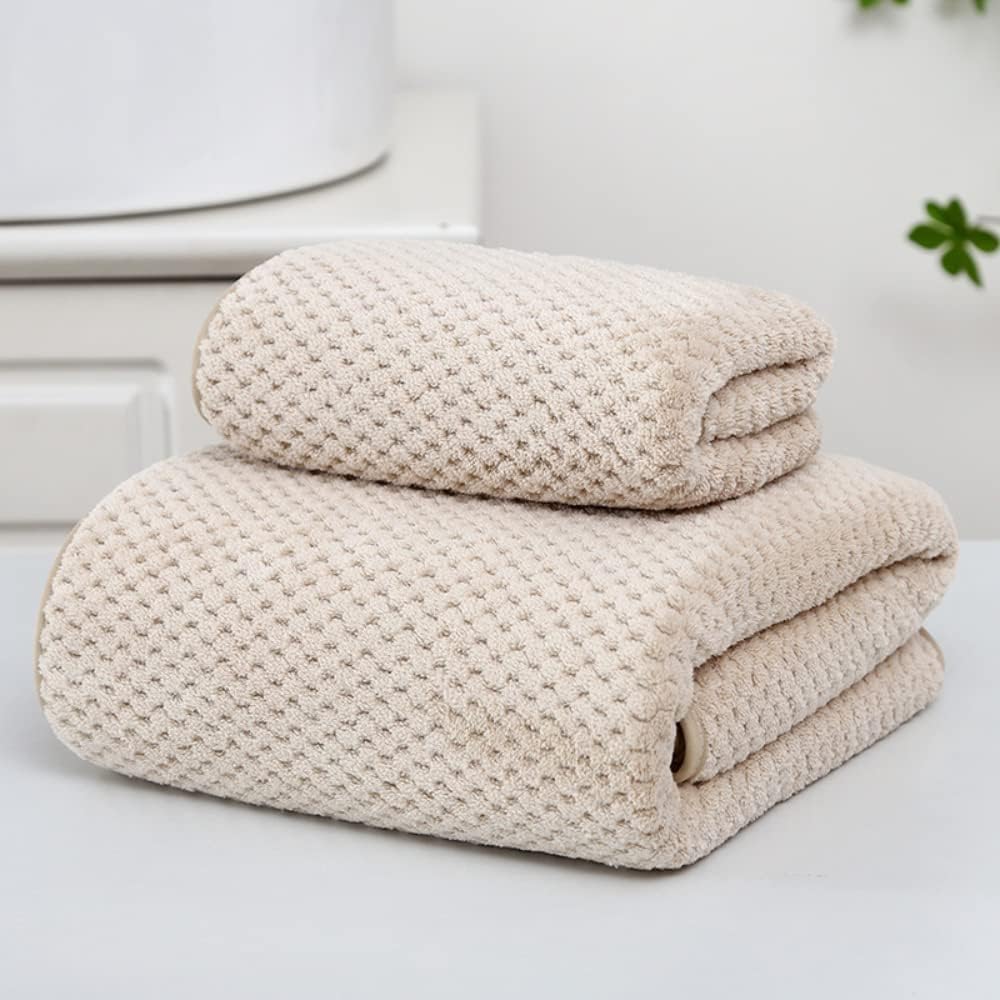 Microfiber Coral Bath and Hand Towel Set