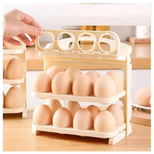 Foldable Egg Tray for Easy Storage & Organization