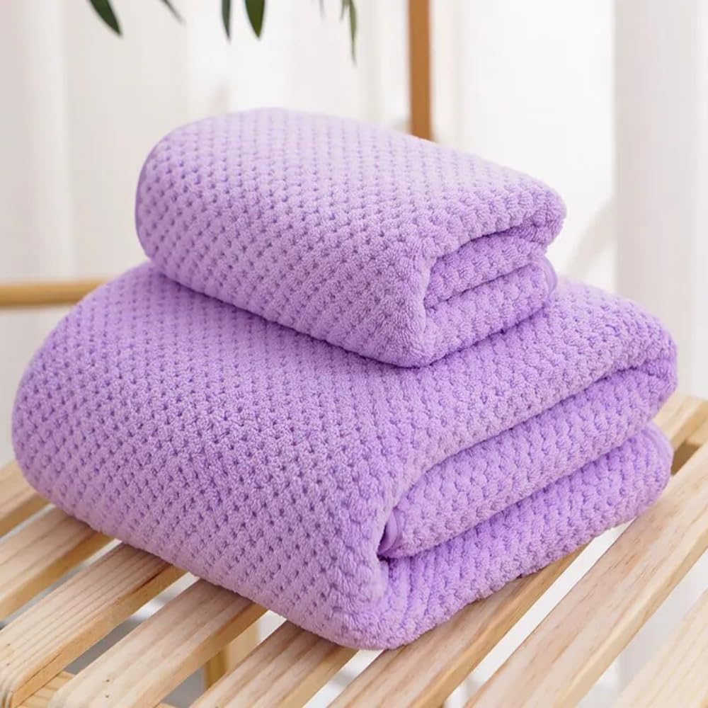 Microfiber Coral Bath and Hand Towel Set