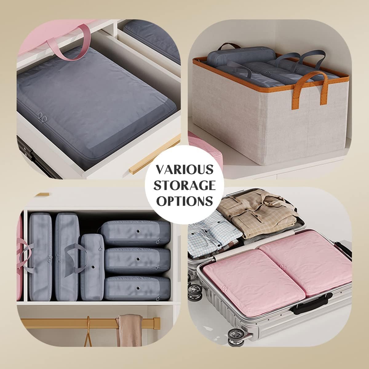 Compression Luggage Organizer Bag with More Storage Capacity