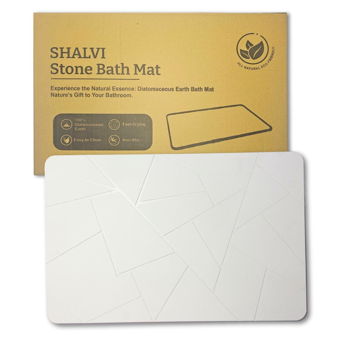 SHALVI Diatomaceous Stone Bath Mat