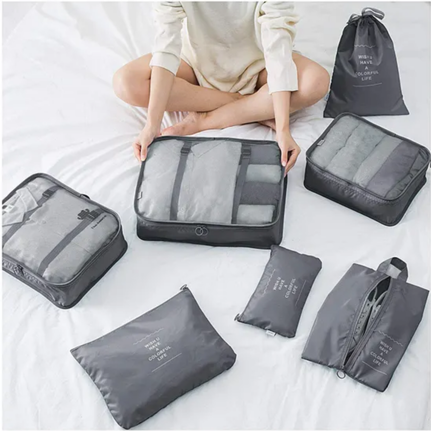 7-Piece Travel Organizer Bag Set