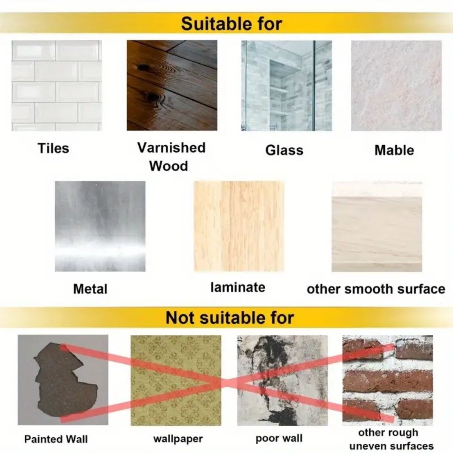 Self-Adhesive Curtain Rod Brackets (Pack 10)