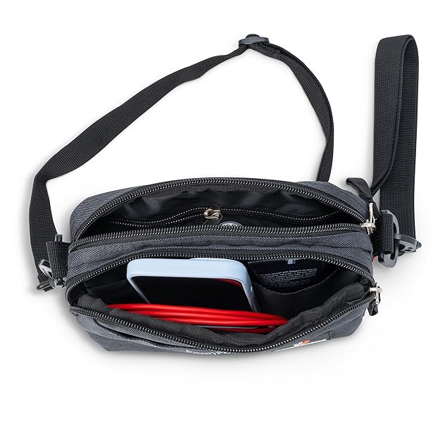 5 Pocket Sling Cross body Bag with Zip Closure