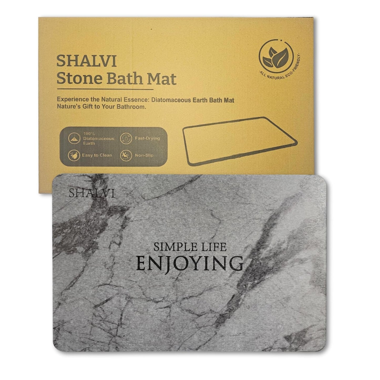 SHALVI Diatomaceous Stone Bath Mat