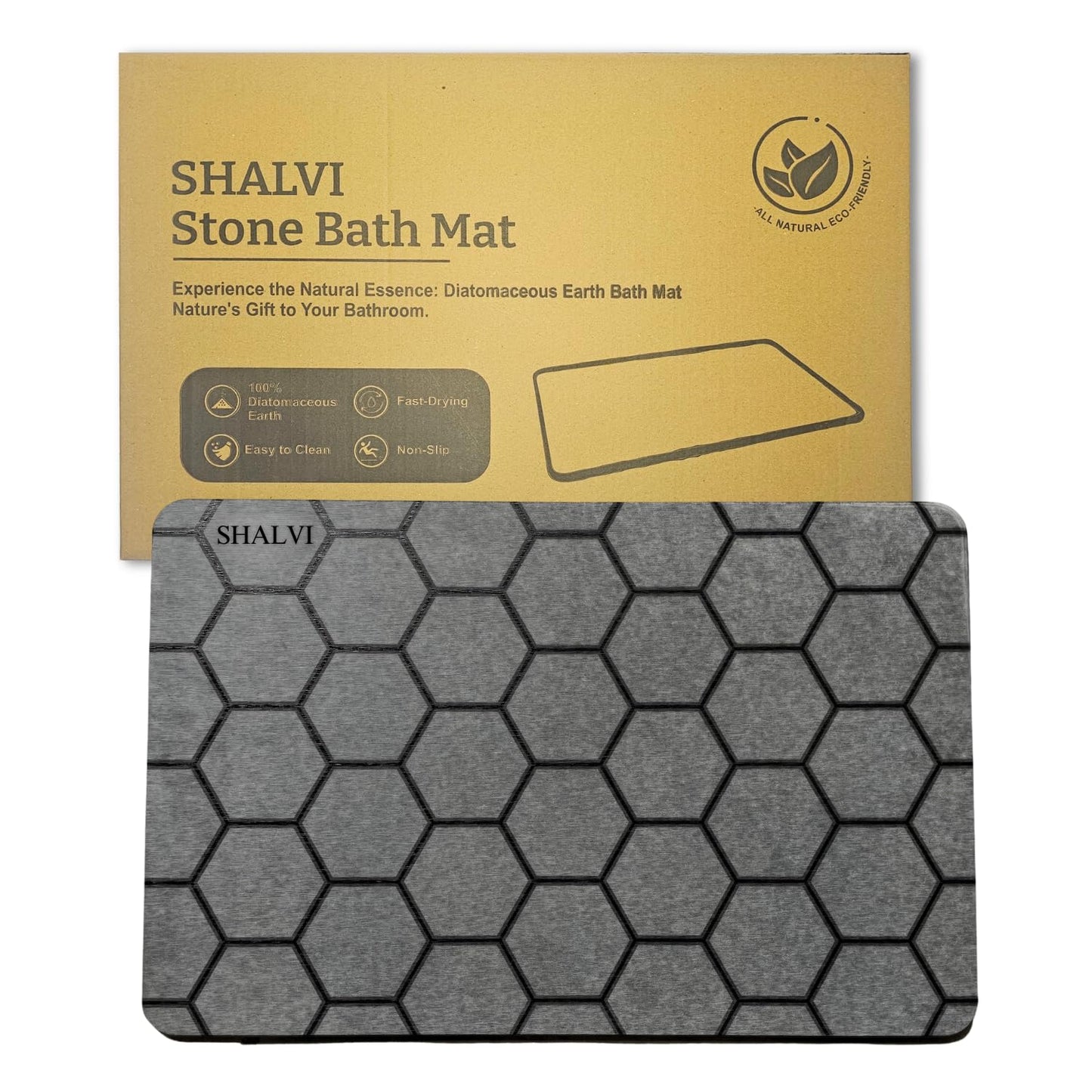 SHALVI Diatomaceous Stone Bath Mat