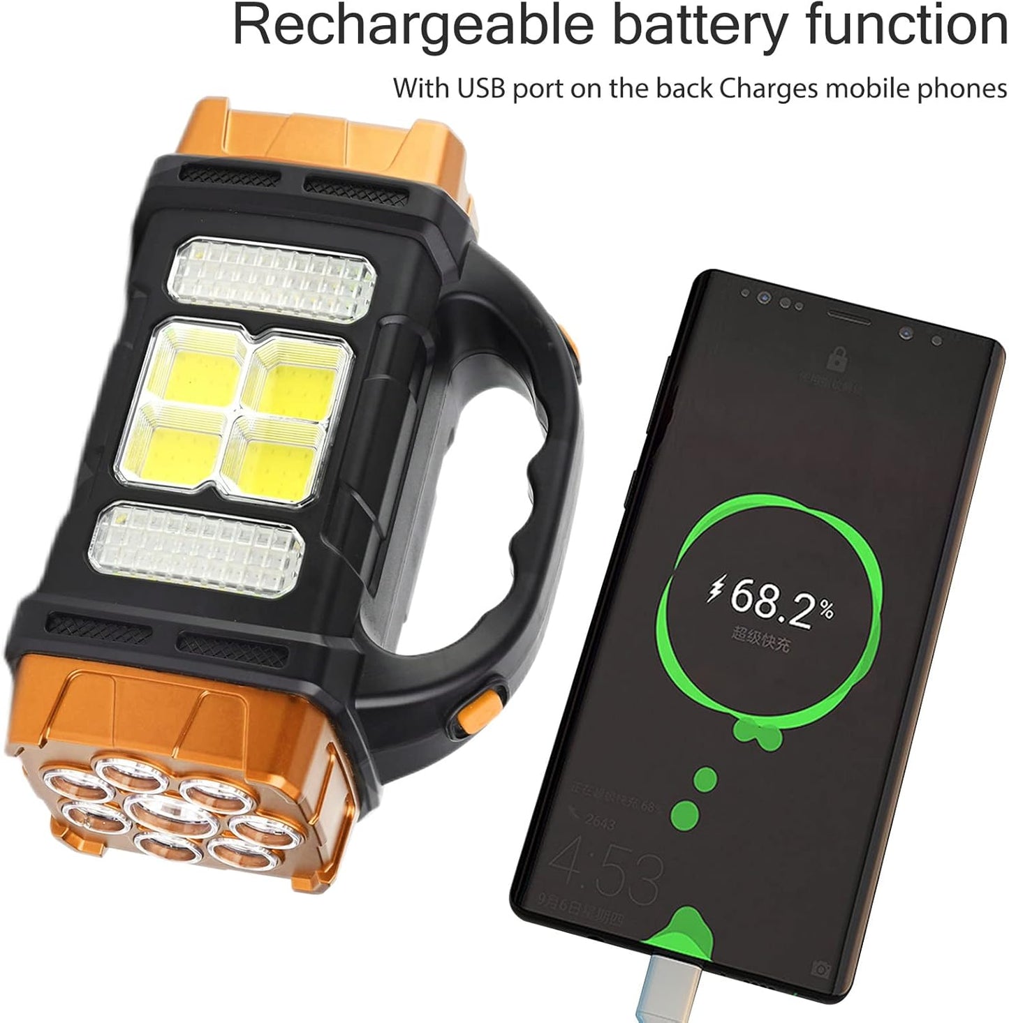 Portable Handy Flashlight with USB Charging