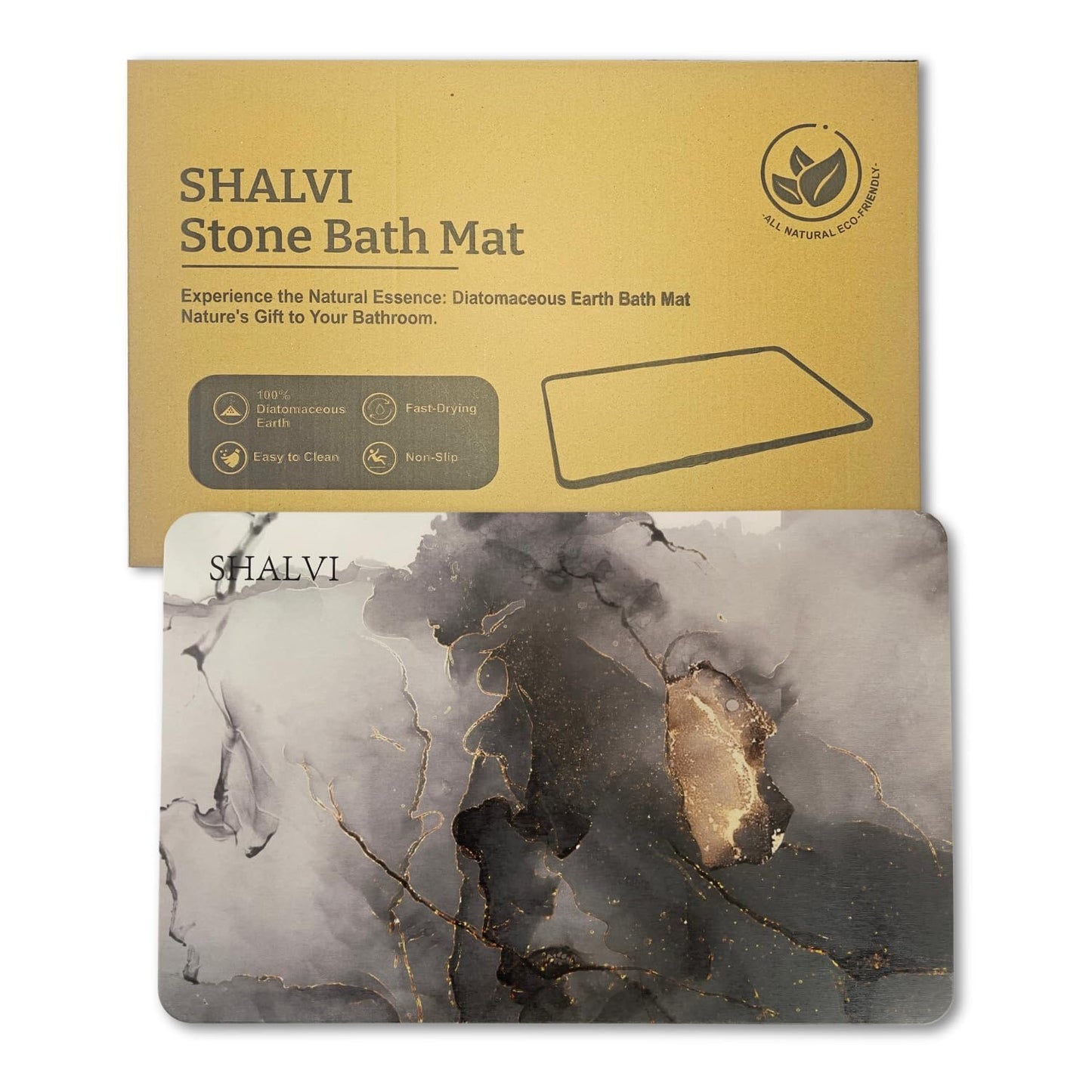 SHALVI Diatomaceous Stone Bath Mat