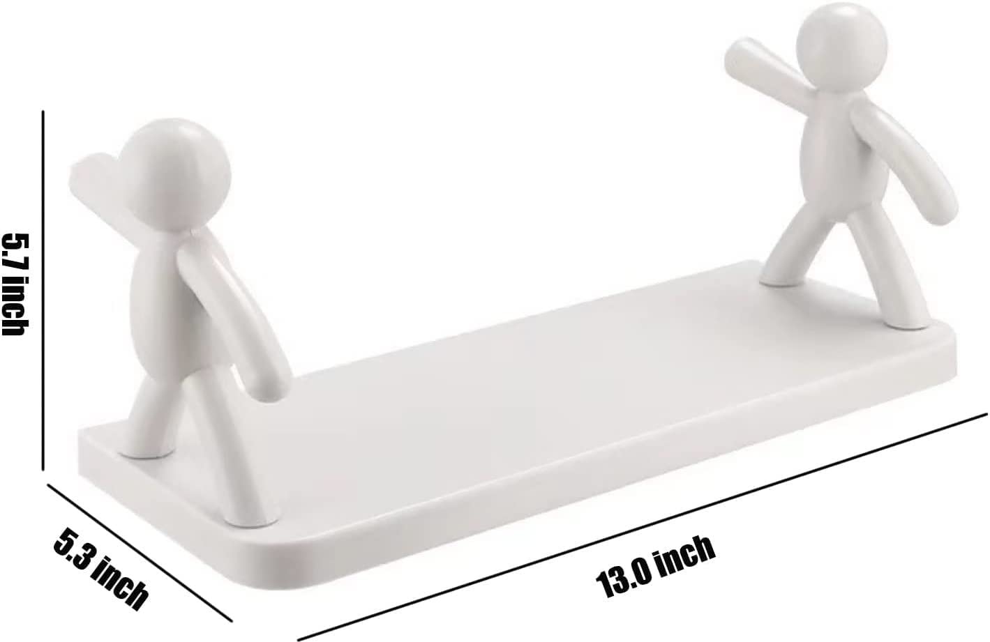 Bathroom Wall Shelf with Self Adhesive Stickers (Pack of 2)