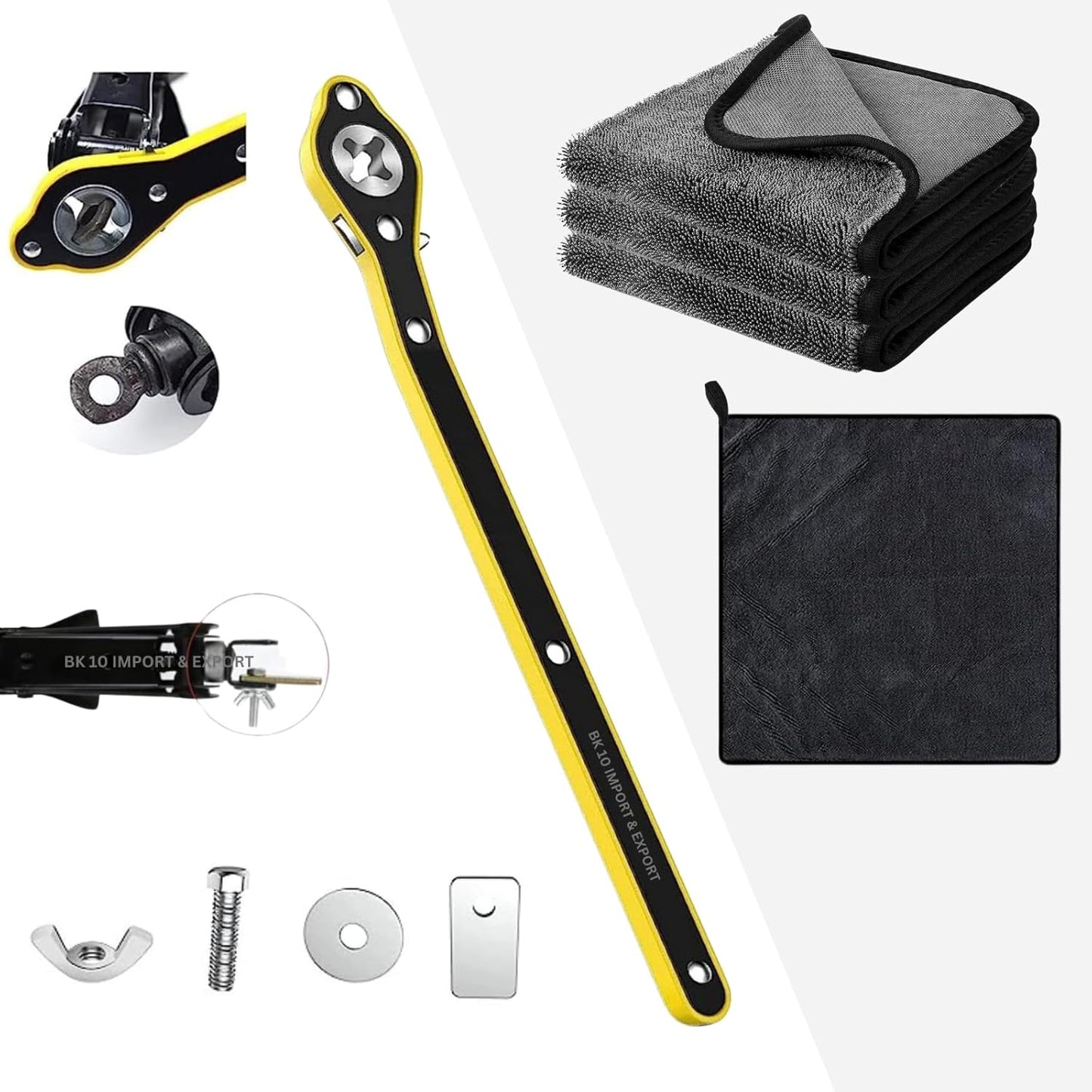 Jack Wrench Set with 3 Car Napkins