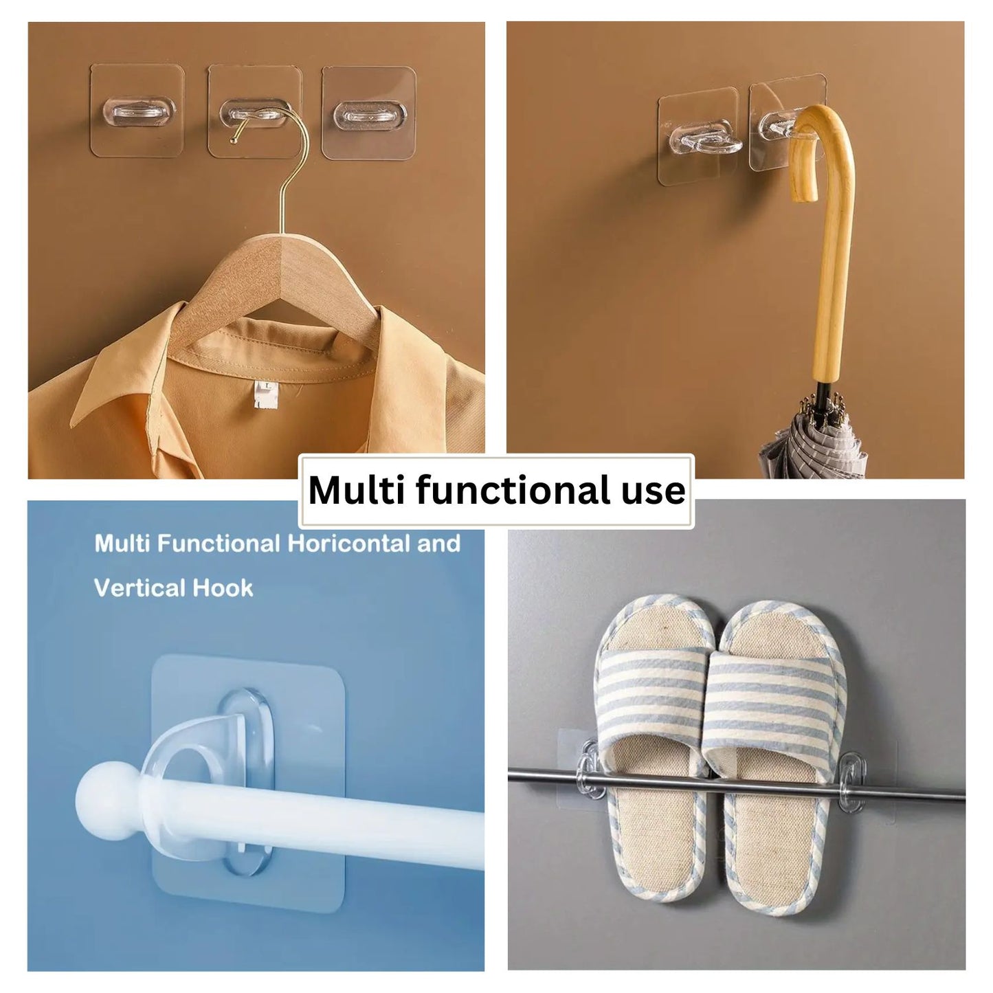 Self-Adhesive Curtain Rod Brackets (Pack 10)