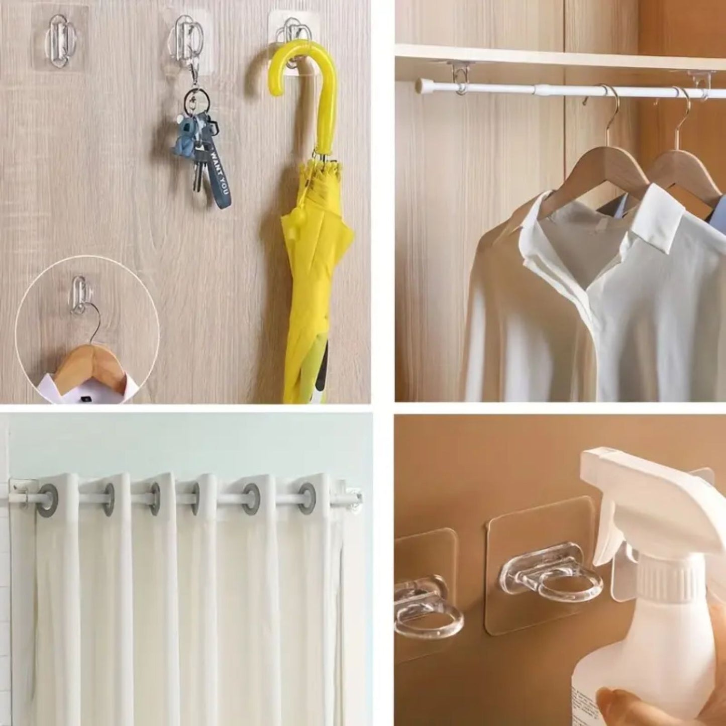 Self-Adhesive Curtain Rod Brackets (Pack 10)