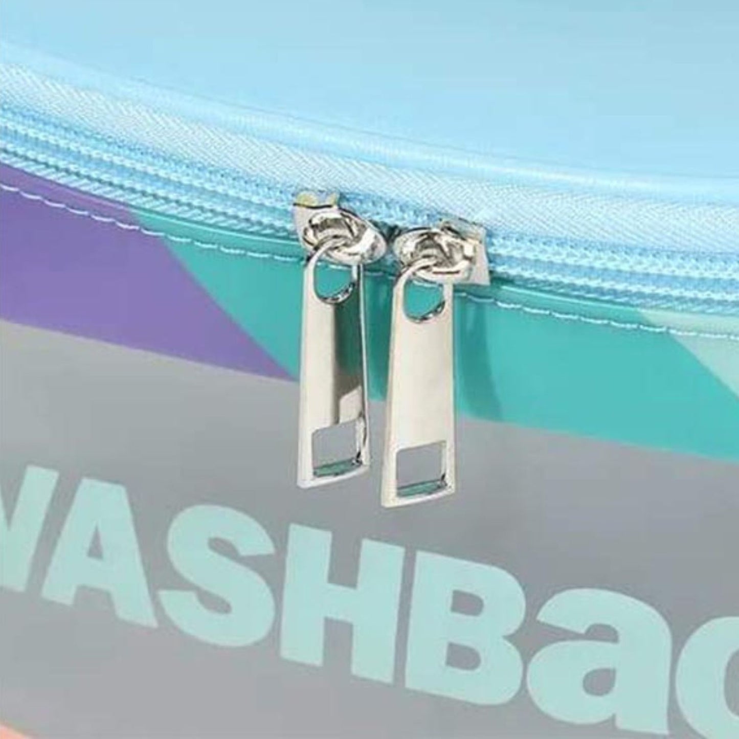 Letter Graphic Transparent Makeup Bag