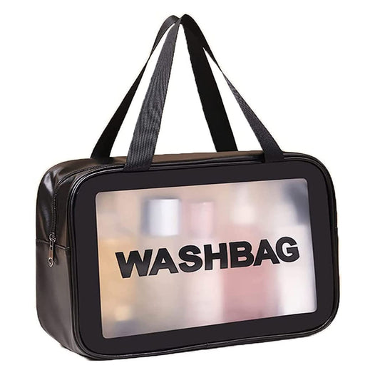 Large Transparent Handheld Zipper Makeup Bag