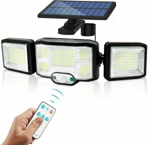 192 SMD LED 3 Heads Motion Sensor Solar Light