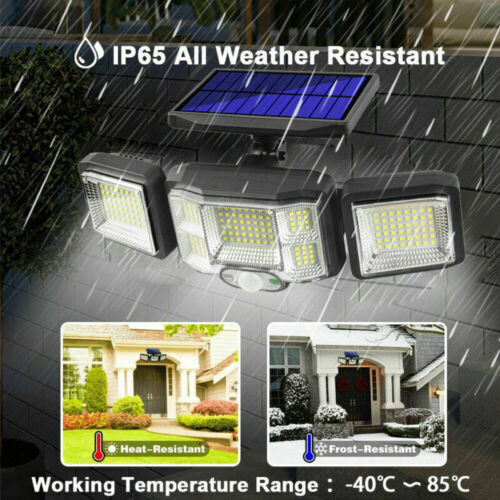 192 SMD LED 3 Heads Motion Sensor Solar Light